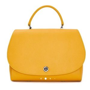 Yellow leather brand new designer bag